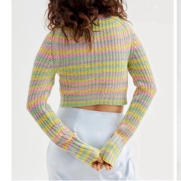 URBAN OUTFITTERS Celin Flower-Button Cardigan Size XS - Picture 2 of 10